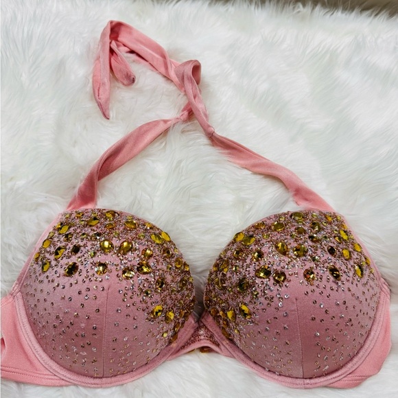 Rare Discontinued Crystal Pink Bombshell Victorias Secret Swim top - Picture 2 of 14